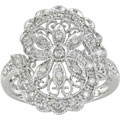 14-kt. White Gold 1/4-ct Diamond Flower Ring