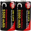 CTA 2-pack C Size 5500 mAh Ni-MH Rechargeable Batteries