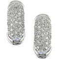 14k White Gold 1/2ct Diamond Huggie-style Earrings (H-I-J, I1-I2 )