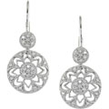 14k White Gold 1/4ct Diamond Leverback Earrings