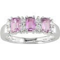14-kt. White Gold Pink Tourmaline 1/6 Ct. Diamond Ring