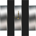 Staggered Beveled and Black Mirror Clock