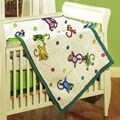 Monkey See, Monkey Do 4-piece Patchwork Crib Set