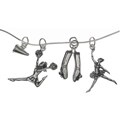 Sterling Silver Dance & Cheer Charm Necklace