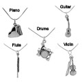 Sterling Silver Musical Instrument Necklace