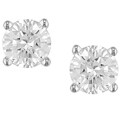 14k Gold 1ct TDW GIA Certified Diamond Earrings (D, VSI)