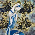 Art 'Waiting' Lacquer Painting (Vietnam)
