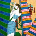 Handmade Art 'Flirt' Lacquer Painting (Vietnam)