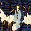 "Woman with Cranes" Lacquer Painting (Vietnam)