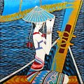 Handmade Art "Set Sail" Lacquer Painting (Vietnam)