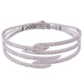 Sterling Silver CZ Multi-layer Bangle