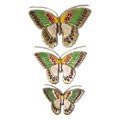 Enameled Brass Three-piece Butterfly Set (Case of 2 Sets)