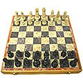 Carved Soapstone 10-in. Chess Set (India)