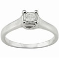 14kt White Gold 1/3-ct TDW Princess Diamond Engagement Ring (G-H, I1-I2)