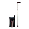 TFI Folding Cane / Walking Stick with Bag and Strap