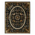 Hand-tufted Normandy Estate Black Wool Rug (5'3 x 8'3)