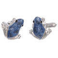 Sterling Silver Frog Cuff Links