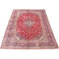 Iranian Kashan Hand-knotted Red Rug (9'8 x 13'3)