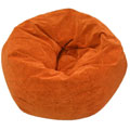 Sueded Corduroy Jumbo Orange Beanbag Chair
