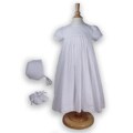 Cherubic Baby Girl's Pintucked Christening Gown