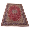 Isfahan Iranian Hand-knotted Red/Navy Rug (9'8 x 15'9)