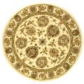 Traditions Wool and Silk Ivory/Ivory Rug (4' Round)