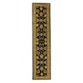 Traditions Wool and Silk Black/Gold Rug (2'3 x 12')