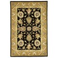 Traditions Wool and Silk Black/Gold Rug (8' x 11')