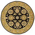 Traditions Wool and Silk Black/Gold Rug (6' Round)
