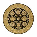 Traditions Wool and Silk Rug Black/Gold (8' round)