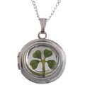 Sterling Silver Four-leaf Clover Locket