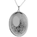 14k White Gold Four-photo Oval Locket