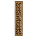 Traditions Wool and Silk Red/ Gold Rug (2'3 x 12')