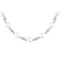 14k Gold FW Pearl/ 4/5ct TDW Diamond Necklace (9-10mm)
