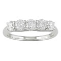 14-kt White Gold 1ct TDW Round Diamond 5-Stone Anniversary Ring (G-H-I)