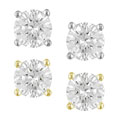 14k Gold 1ct TDW GIA Certified Diamond Earrings (G/VVS2)