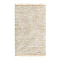 Hand-woven White Leather/ Hemp Rug (8' x 10')