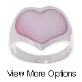 Sterling Silver Mother-of-Pearl Heart Ring