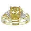14-kt. Yellow Gold .02-ct. Diamond and Citrine Ring