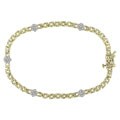 10k Yellow Gold and 1/4ct TDW Diamond Bracelet