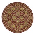Hand-tufted William Morris Burgundy Wool Rug (8' Round)