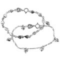 Toddler Sterling Silver Heart Bracelet Set
