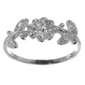 Sterling Silver CZ Flower Ring