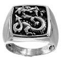 Sterling Silver Dragon Ring