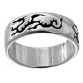 Sterling Silver Dragon Band