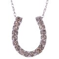 10k White Gold 1/4ct TDW Diamond Horseshoe Necklace (K/ 13)