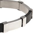 Stainless Steel and Rubber Link Bracelet