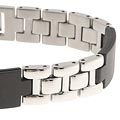 Stainless Steel and Rubber Link Bracelet