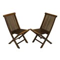 Teak Folding Patio Chairs (Set of 2)