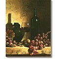 Loran Speck Wine Bottle, Grapes and Walnuts Canvas Art